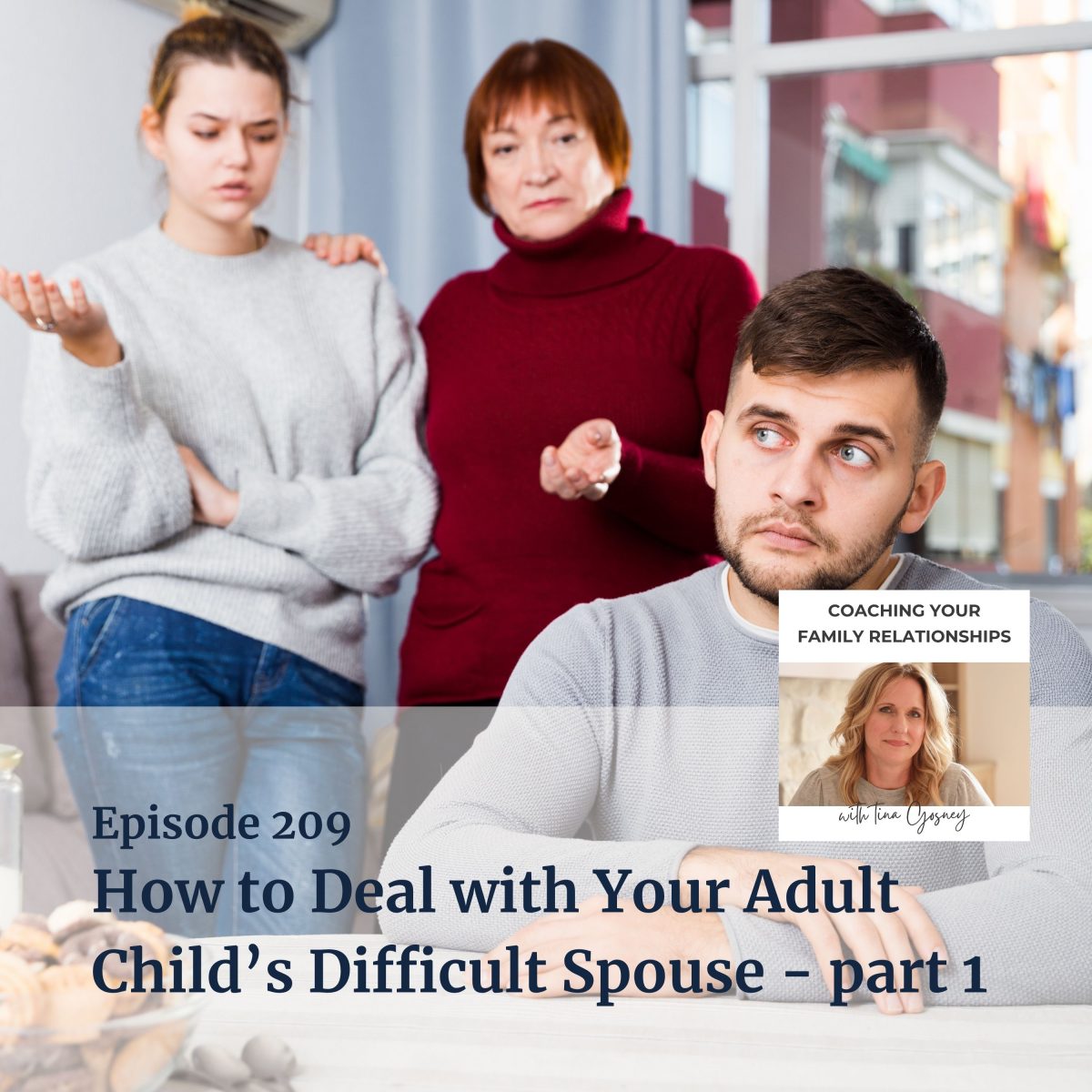 Two women looking at a man