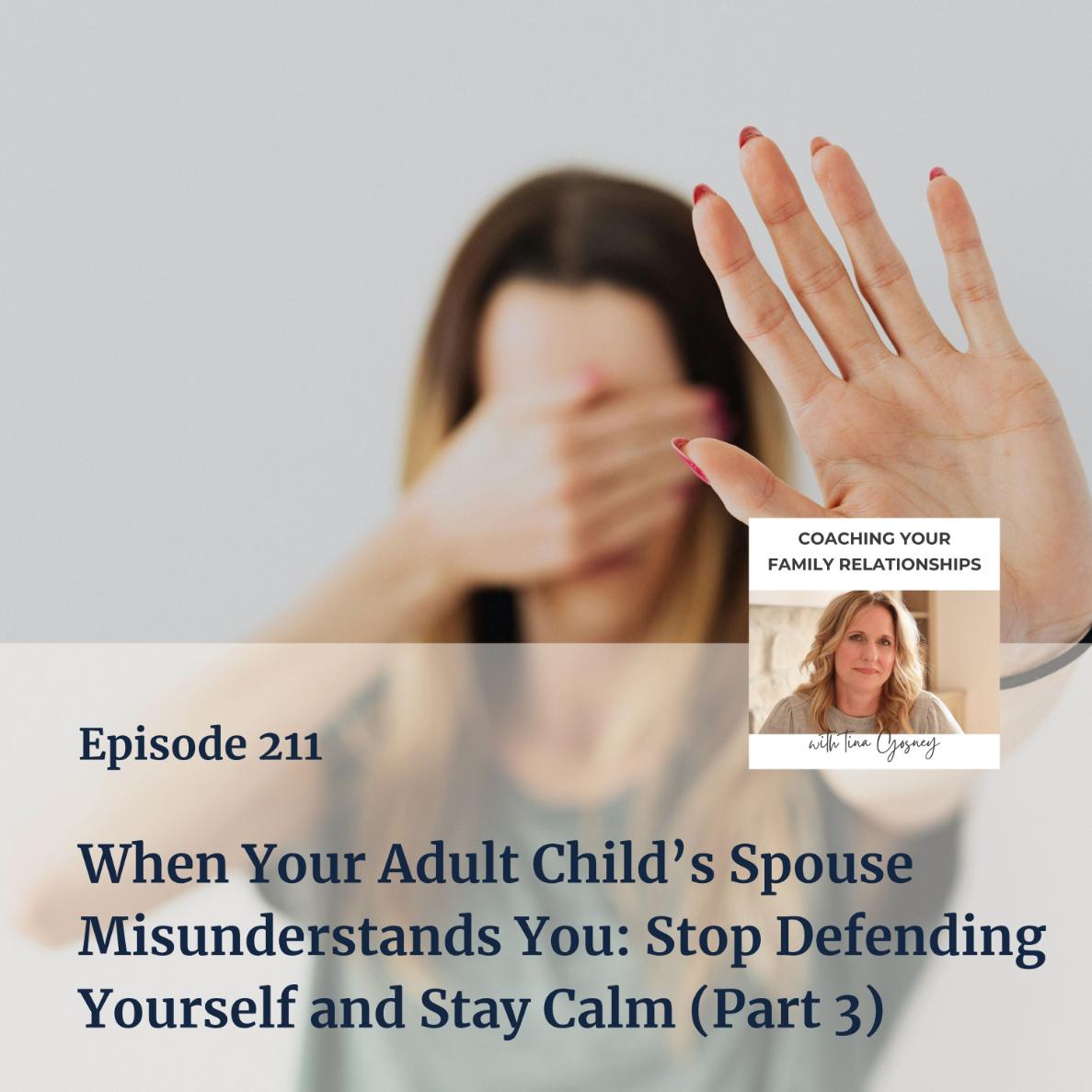 woman with hand held up